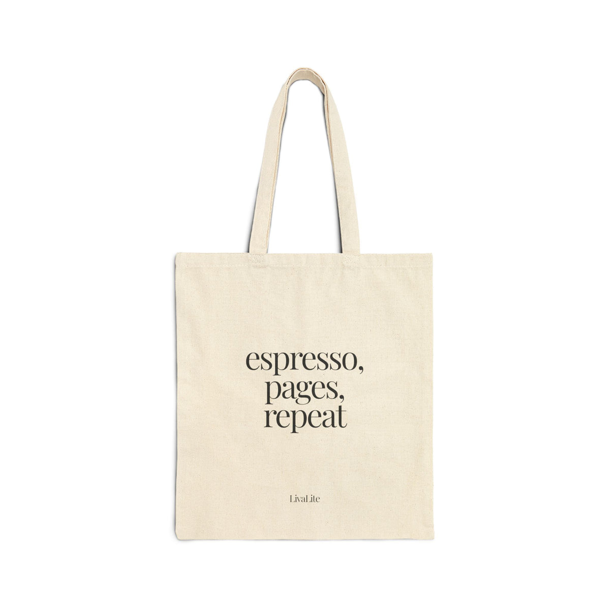 Espresso, Pages, Repeat Tote Bag
