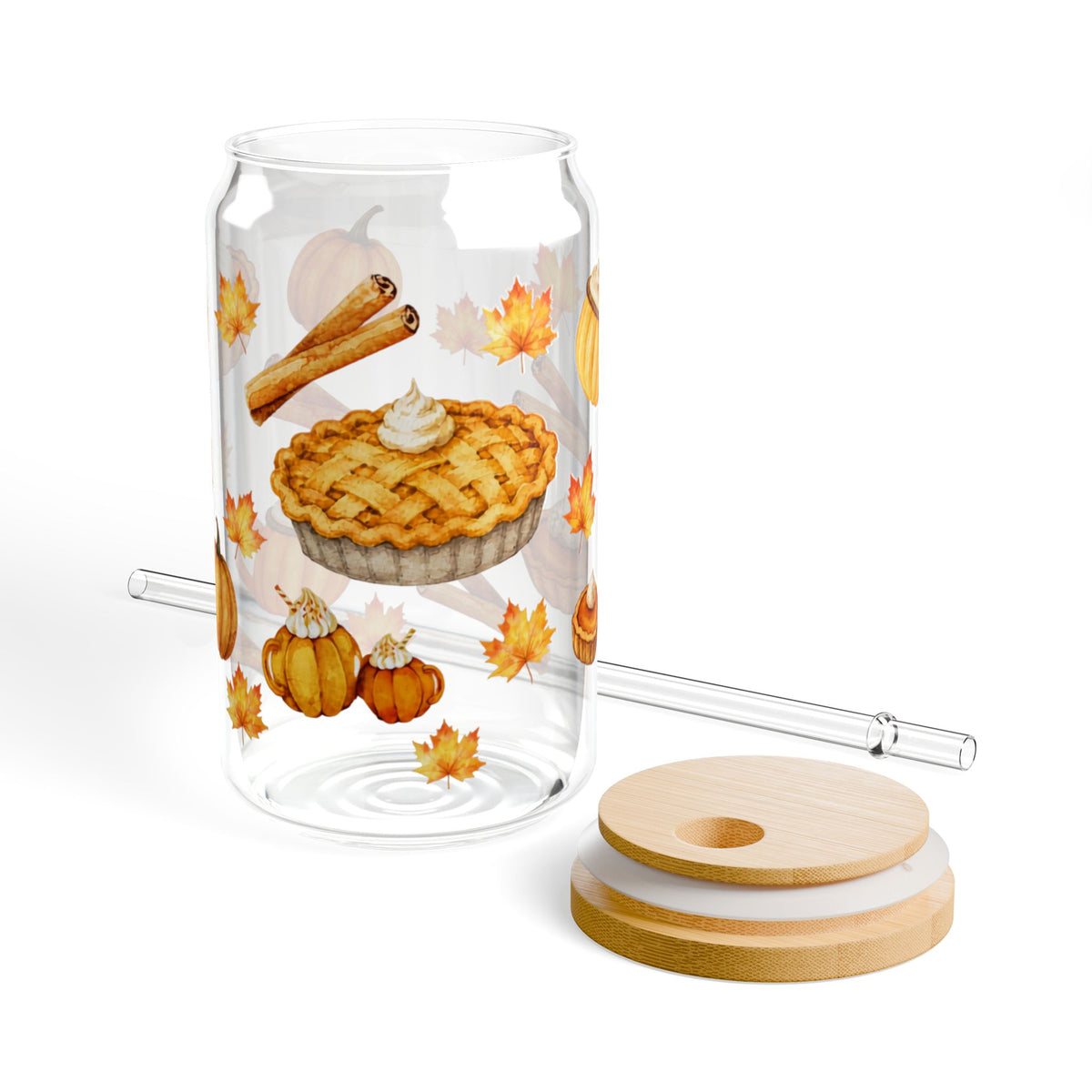 Autumn Bakery Sipper Glass, 16oz