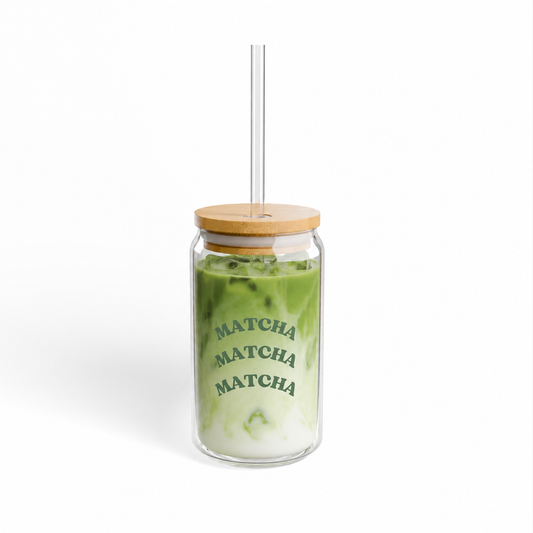 Matcha Matcha Matcha Sipper Glass, 16oz