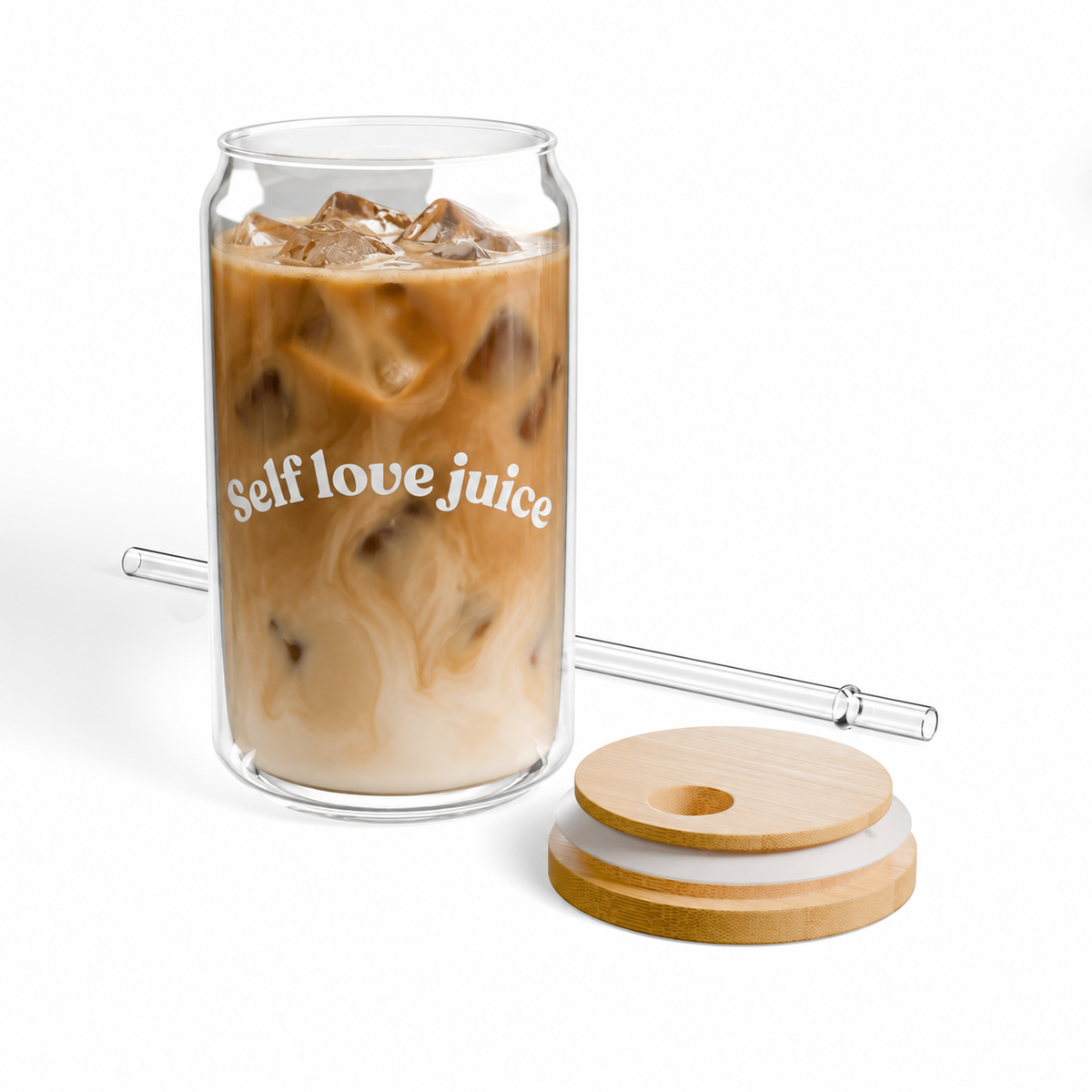Self Love Juice Sipper Glass, 16oz