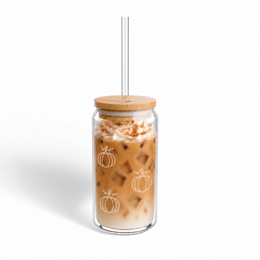 Pumpkin Sipper Glass, 16oz